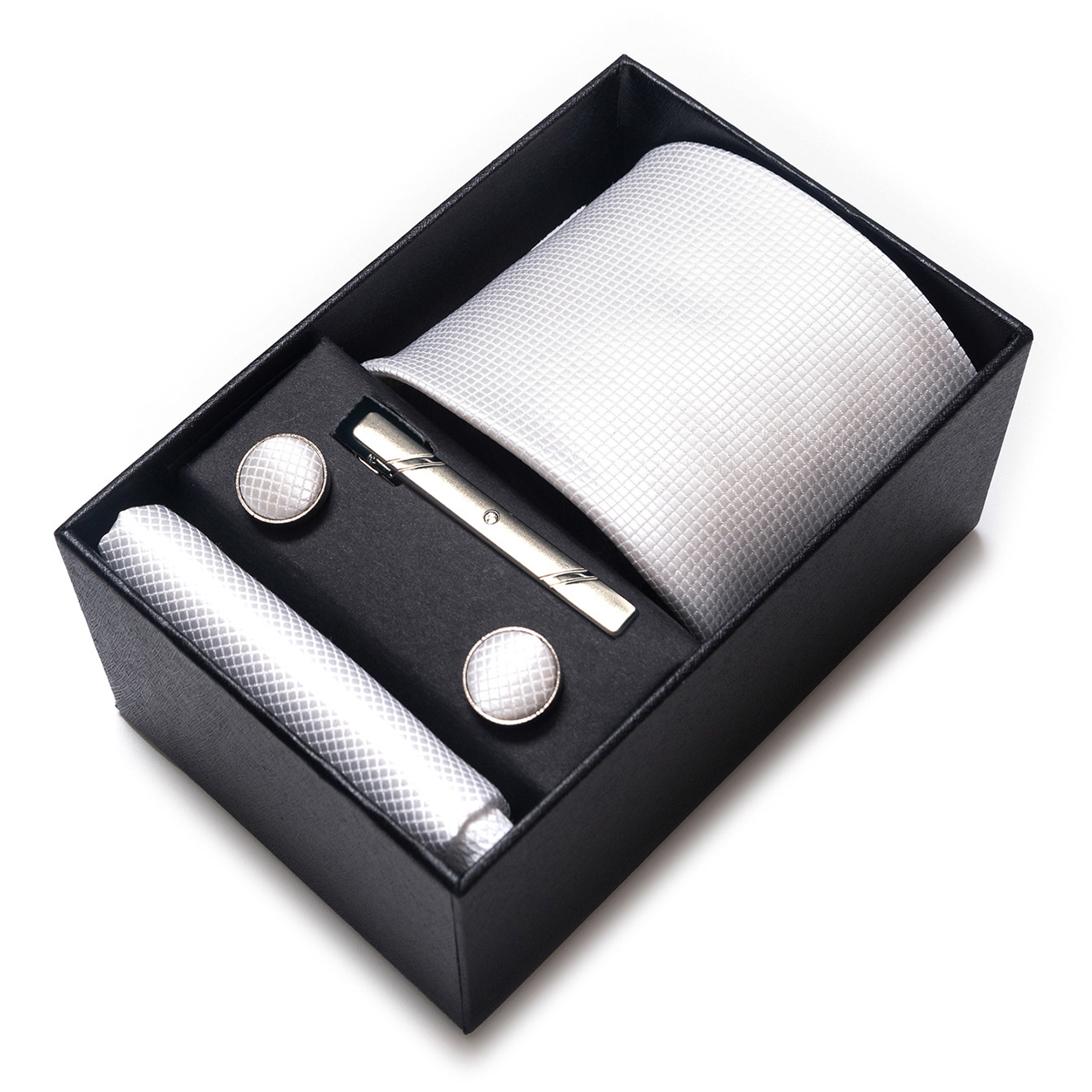 Set de Caja de Regalo con Corbata de Negocios para Hombre de Rayón Jacquard para Boda