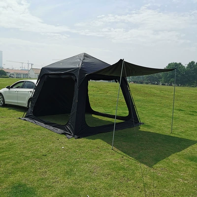 5-8 Person Automatic Telescopic Pole Camping Tent Suv Extendable Waterproof Quick-Open Trunk Portable Tent (Avtomobil dam çadırları) - black-6-8-people