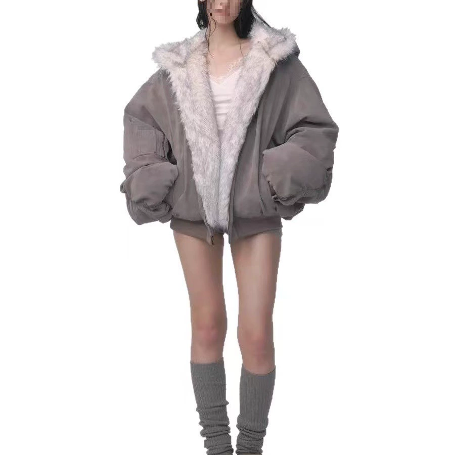 Double-sided demi-season coat, keep warm jacket