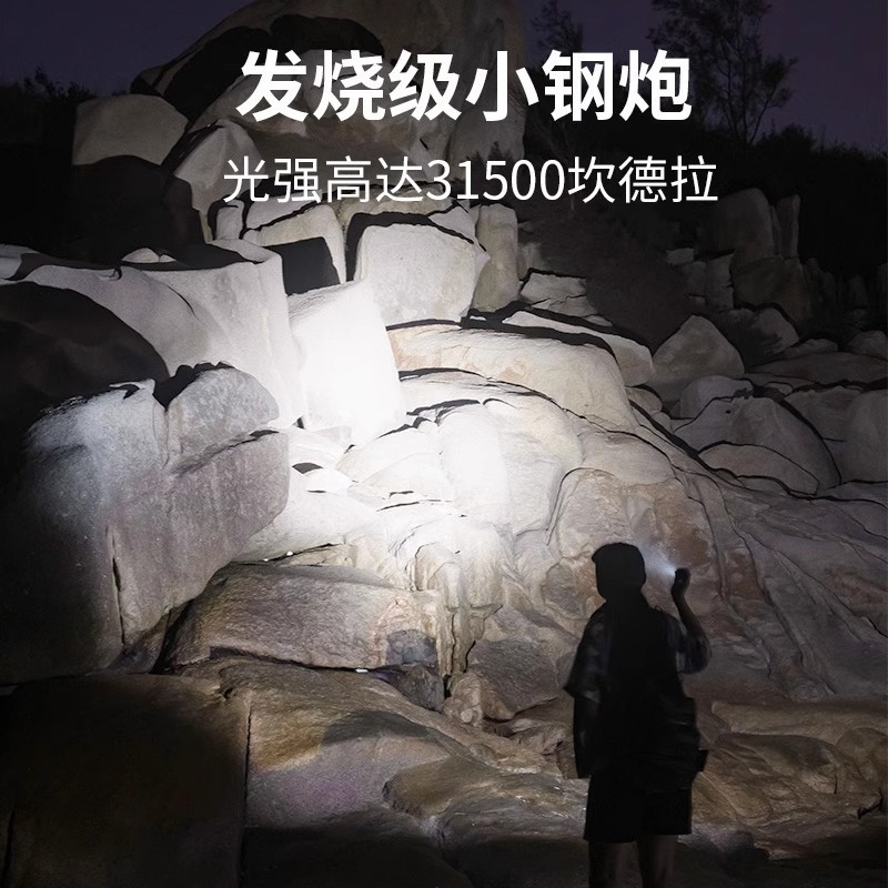 視睿ミニ携帯超亮懐中電灯強光充電式小型屋外家庭用led遠スポットライトE25|undefined