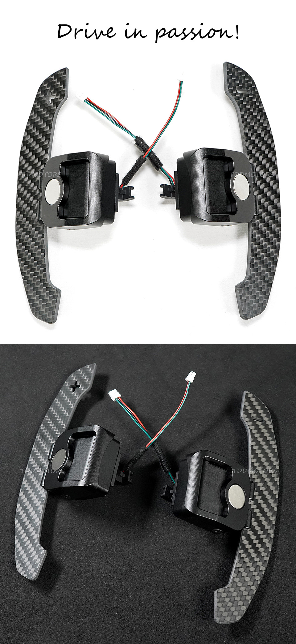 100% Carbon Fiber Magnetic Paddle Shifters for Volkswagen Golf MK7