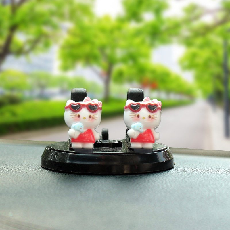 Nuevo lindo gatito decoración de coche de dibujos animados coche consola central decoración de la pantalla de navegación decoración de la cabeza