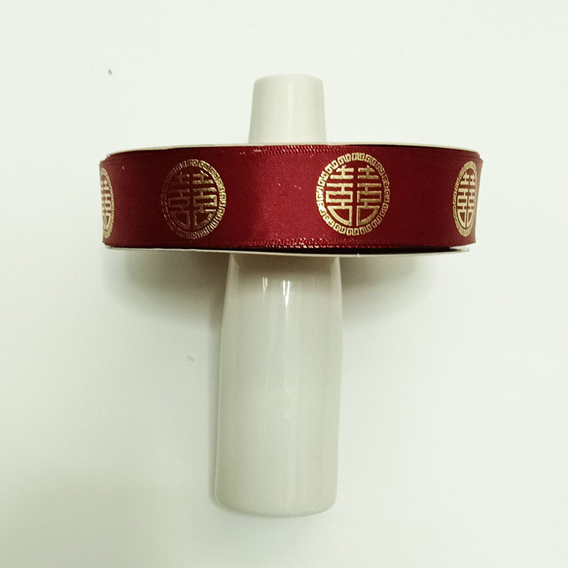 Suministros DE BODA Cinta de oro rojo Embalaje de regalo de mano Xi carácter cinta festiva Cinta Roja al por mayor cinta de encaje