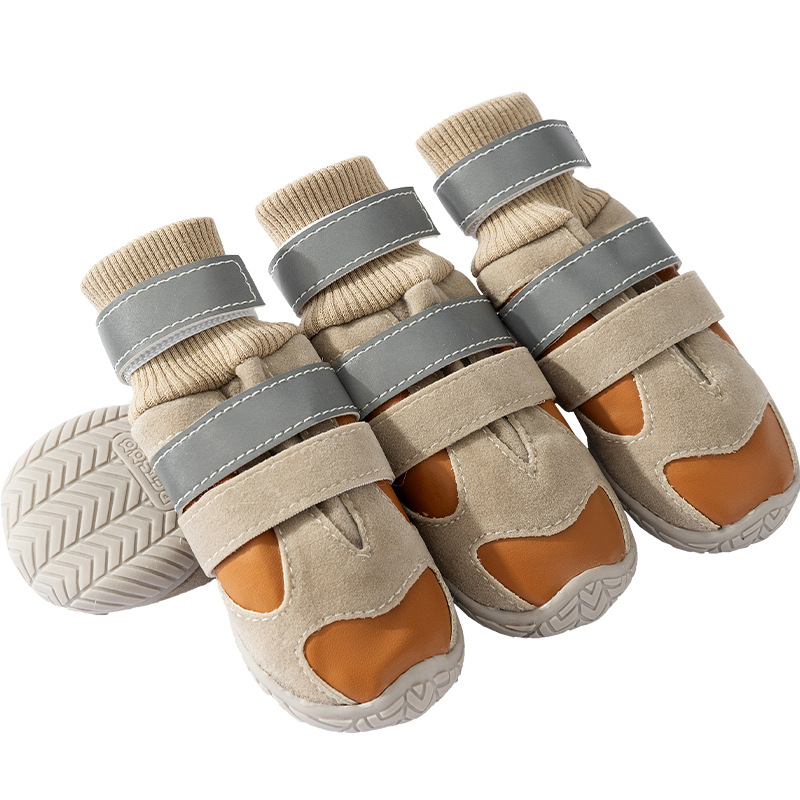 Otoño y invierno, calcetines de doble hebilla, calcetines cálidos, zapatos de algodón, zapatos para perros, zapatos para perros, zapatos para perros, zapatos para perros
