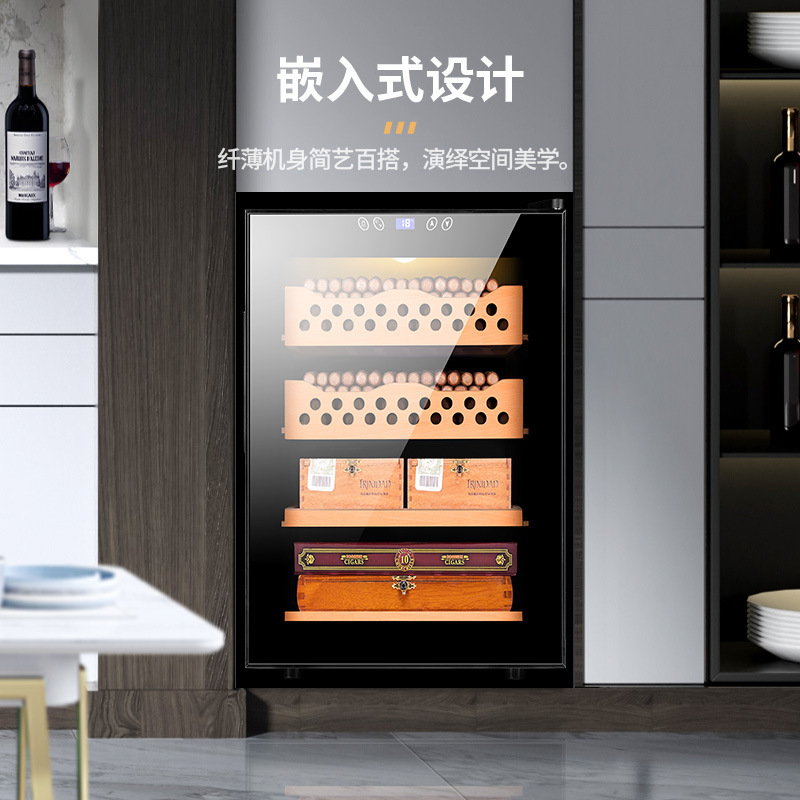 Jialong 50C Cigar Cabinet Temperature-Controlled and Moisturizing Cedar Wood Home Mini Living Room Small Smoke Cabinet Red Wine Cabinet