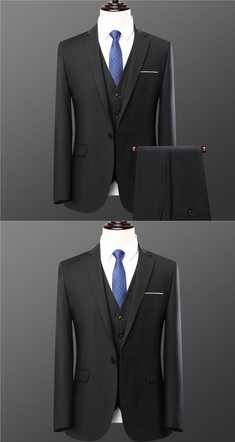 Suit Business Men's Two-piece Suit Suit Professional Dress Suit Groom Best Man Dress Outside_voghion.com
