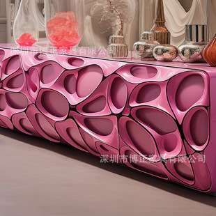 Qili Pink Dream Art Tv Cabinet Modern Aesthetic Furniture International Pavilion W2