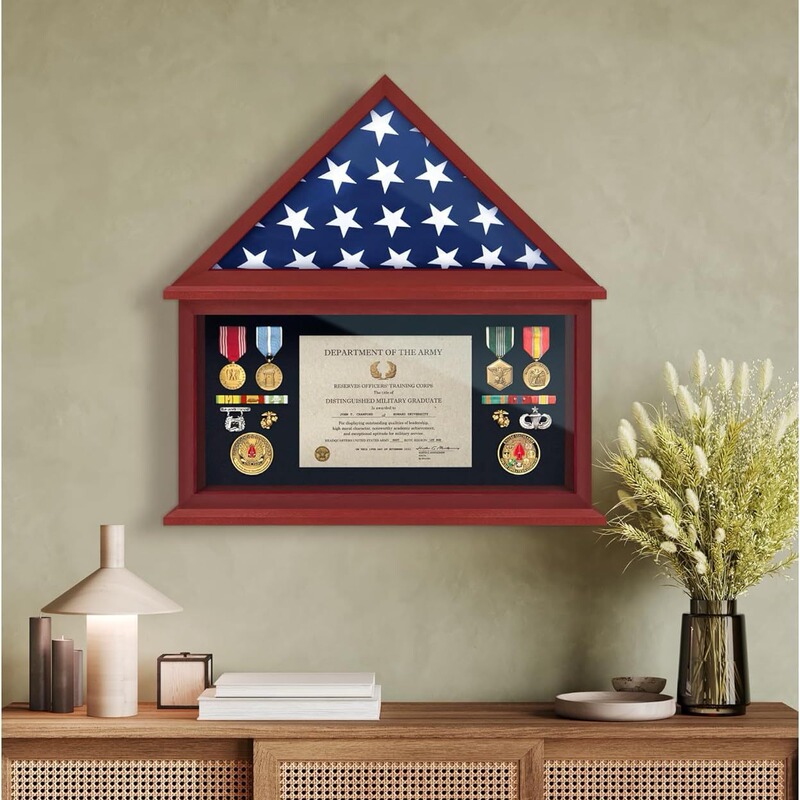 Flag Certificate Display Box American Veteran Burial Flag Solid Wood Transparent Acrylic Shadow Box Medal Commemorative Box Flag Certificate Display Box American Veteran Burial Flag Solid Wood Transparent Acrylic Shadow Box Medal Commemorative Box