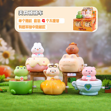 网红热款美食碰碰车盲盒桌面摆件装饰品创意潮玩儿童玩具礼物批发