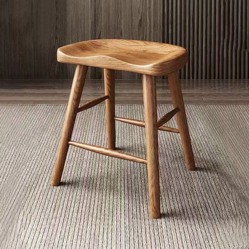 Nordic Solid Wood Dining Chair, Bar Chair, Milk Tea Shop, Beauty Dressing Stool, Shoe Changing Stool, Home High Stool, Bar Chair