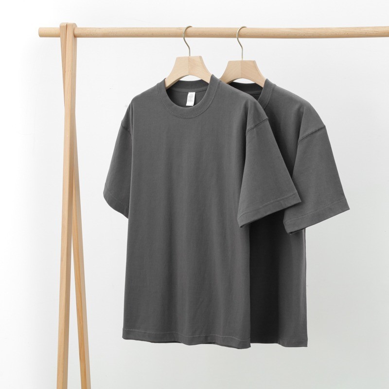 240gヘビーウェイトピュアコットン半袖Tシャツ、男性と女性用、夏カジュアルルーズラウンドネックソリッドカラー半袖ボトムストップ|undefined