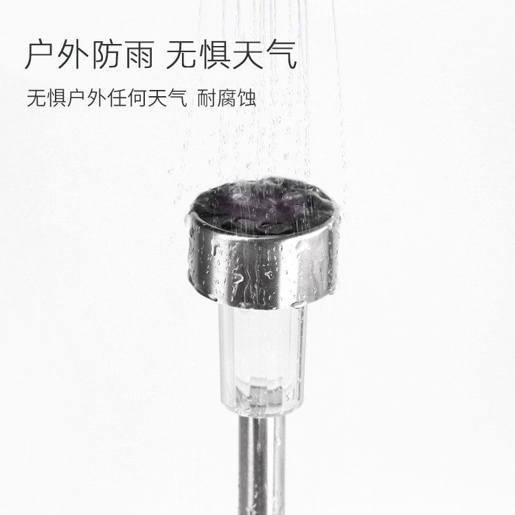 Lámpara solar LED de jardín, estaca de acero inoxidable impermeable para césped y patio exterior