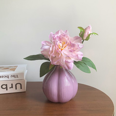モダンシンプルins风クリエイティブ玉ねぎセラミック花瓶高级感ニンニク生け花水培テーブルトップ饰り置物