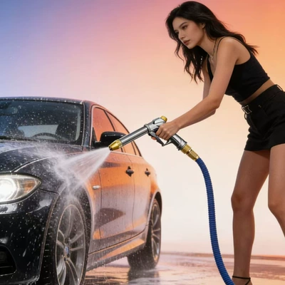 High pressure car wash water gun: Hose for Washing Cars, Household