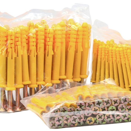 Combination of Yellow Croaker Nylon Plastic Expansion Screws, Stainless Steel Expansion Bolts, and Expansion Nails with diameters of M6/M8/M10