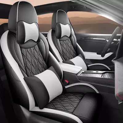 Modelə uyğun (Original) oturacaq örtükləri – L seat covers, full set - black-and-gray-luxury-edition-front-row-fully-covered-rear-row-partially-covered