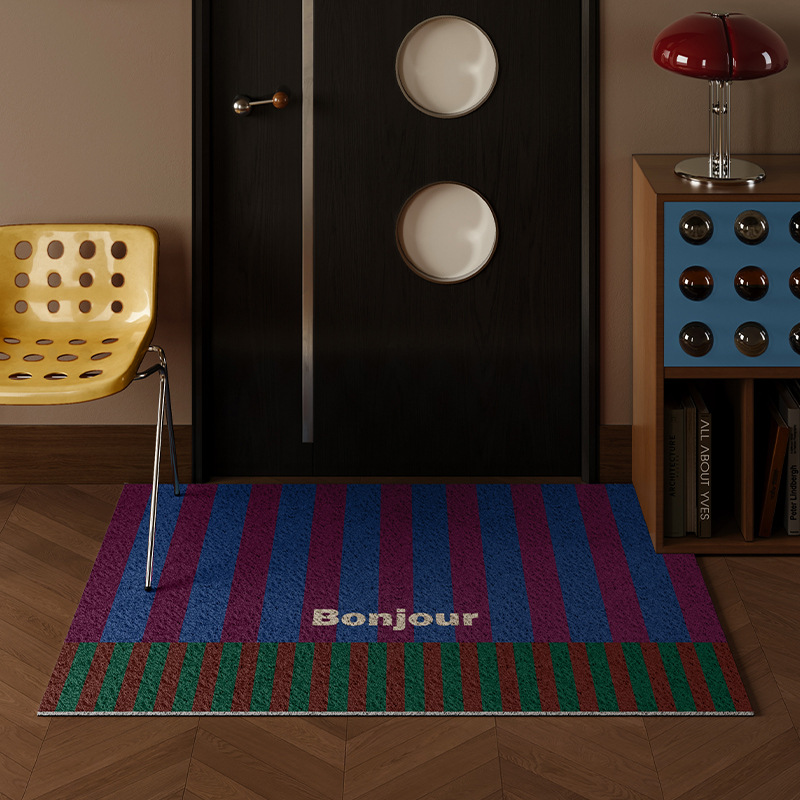 Alfombrilla para el hogar Alfombrilla de anillo de seda de puerta clásica china para el hogar