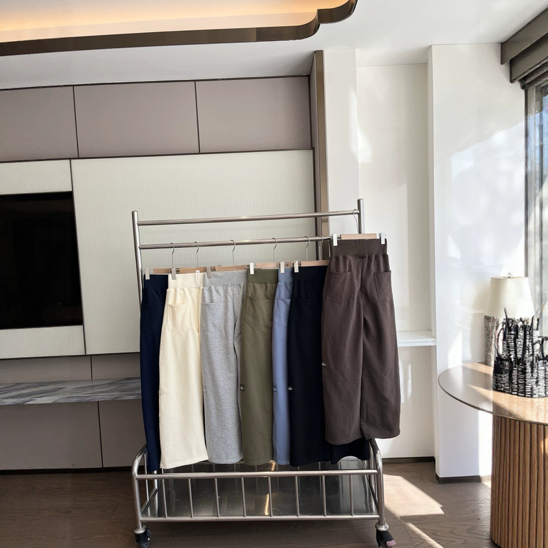 ALO American-style casual fleece-lined sweatpants for women, new autumn/winter high-waisted Korean-style loose-fitting drapey floor-length pants ALO American-style casual fleece-lined sweatpants for women, new autumn/winter high-waisted Korean-style loose-fitting drapey floor-length pants