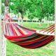 Hammock anti-rollover curved wood outdoor single double canvas thickened swing camping dormitory indoor travel in stock wholesale