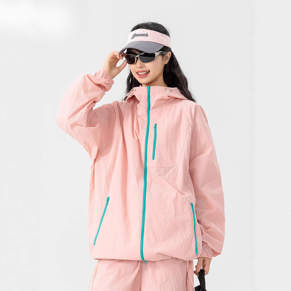 2025 Summer Ice Silk Sun Protection Clothing Couple Style Summer Anti-Uv Jacket Fishing Men's Sun Protection Clothing Upf100