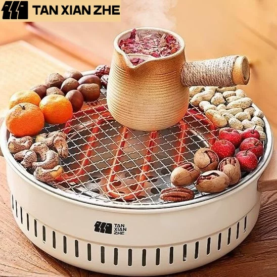 Electric and Carbon Dual-Purpose Stove, Tent Camping Barbecue Equipment, Outdoor Camping Tea Making Equipment