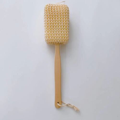 Natural sisal block bath brush long handle bath sponge exfoliating back rub artifact plant fiber bath brush