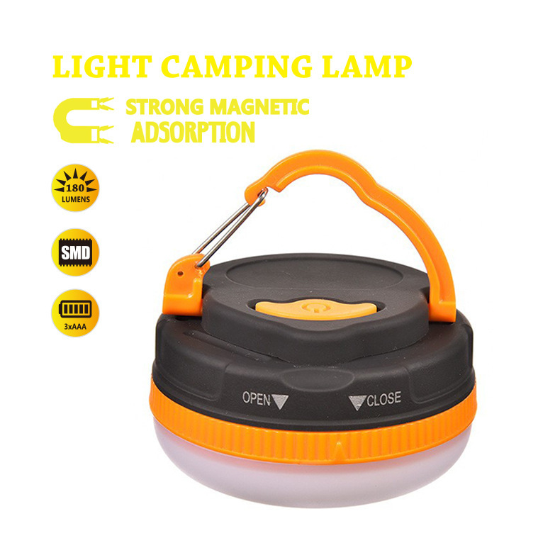 Outdoor battery tent lamp warm light with magnetic hook camping lamp maintenance work lamp lighting lamp 5 modes