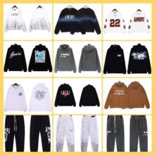 美式AM1R1 ICON街头潮牌泼墨简约字母LOGO印花宽松帽衫男连帽卫衣