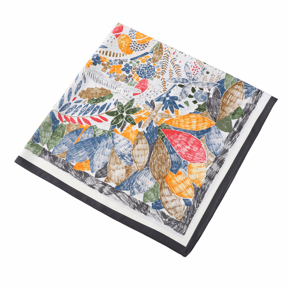 83g Weight Silk Scarf Classification Holiday, Street Occasion Twill Material Color Block Pattern Spring&Summer Season Women's Gender Elegant, Basic, Simple Style Style Women's Elegant Basic Simple Style Color Block Twill Silk Scarf 5