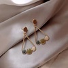 Design earrings from pearl, internet celebrity, 925 sample silver, 2023 collection, trend of season