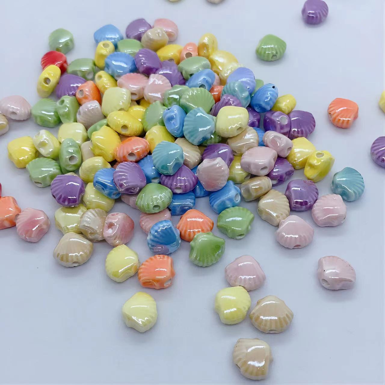 10 PCS/Package Ceramics Shell DIY Jewelry Accessories Beads display picture 2