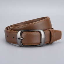 定制女士真皮腰带车线简约合金针扣百搭时尚韩国小香风牛仔裤皮带