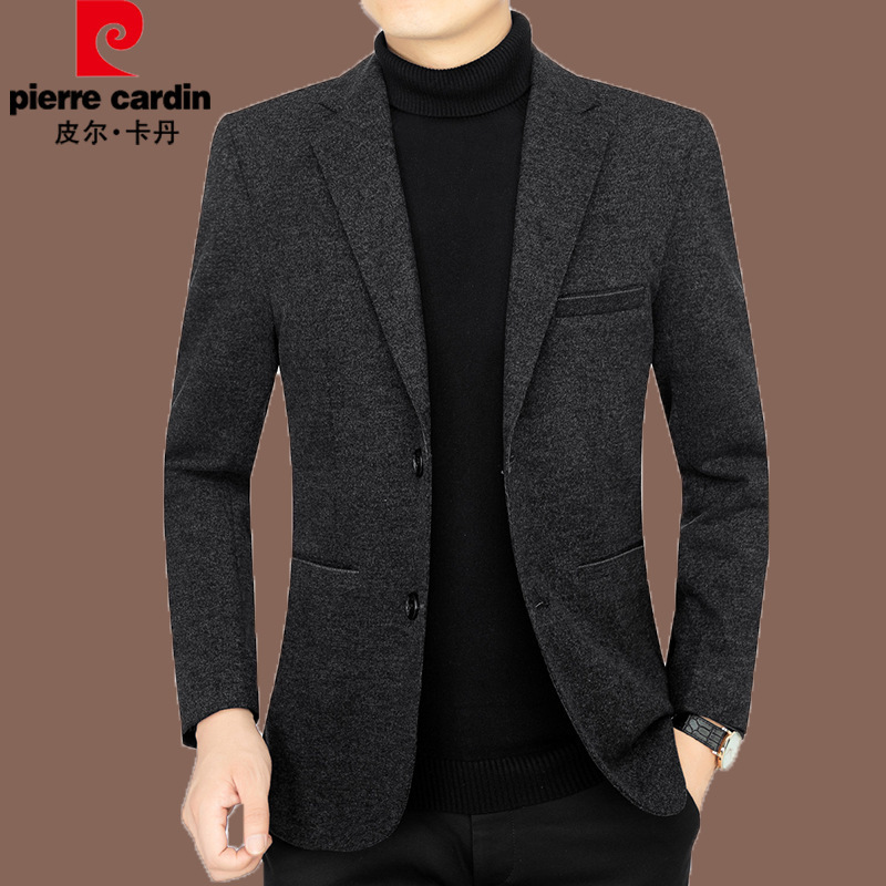 Pierre Cardin Spring and Autumn New Men's Suit Middle-aged Business Casual Wool Slim-fit Suit Jacket