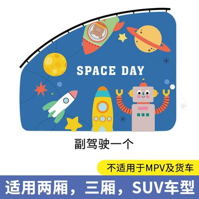 Privacy Curtain: Car curtains - space-orbit-passenger-side