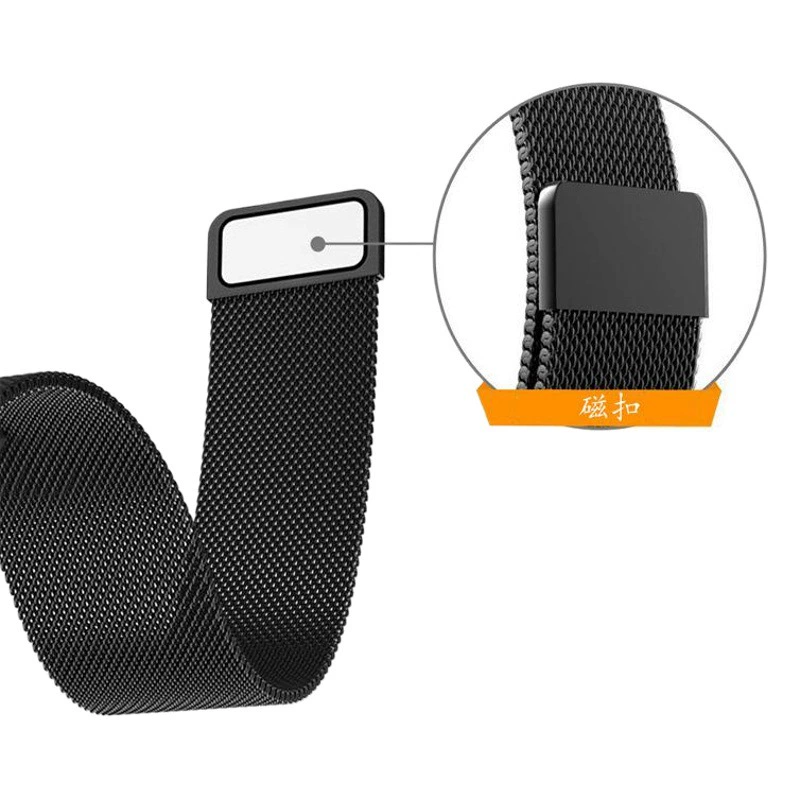 Прямой Миланский быстросъемный ремешок с заводской отделкой 14/16/18/20/22/24 мм из нержавеющей стали с плоской головкой