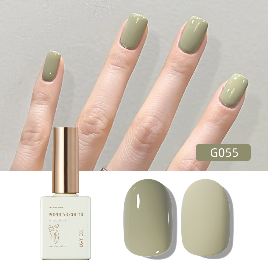 Solid color new white nail polish gel naked through nail shop special high nail polish lasting firm factory wholesale