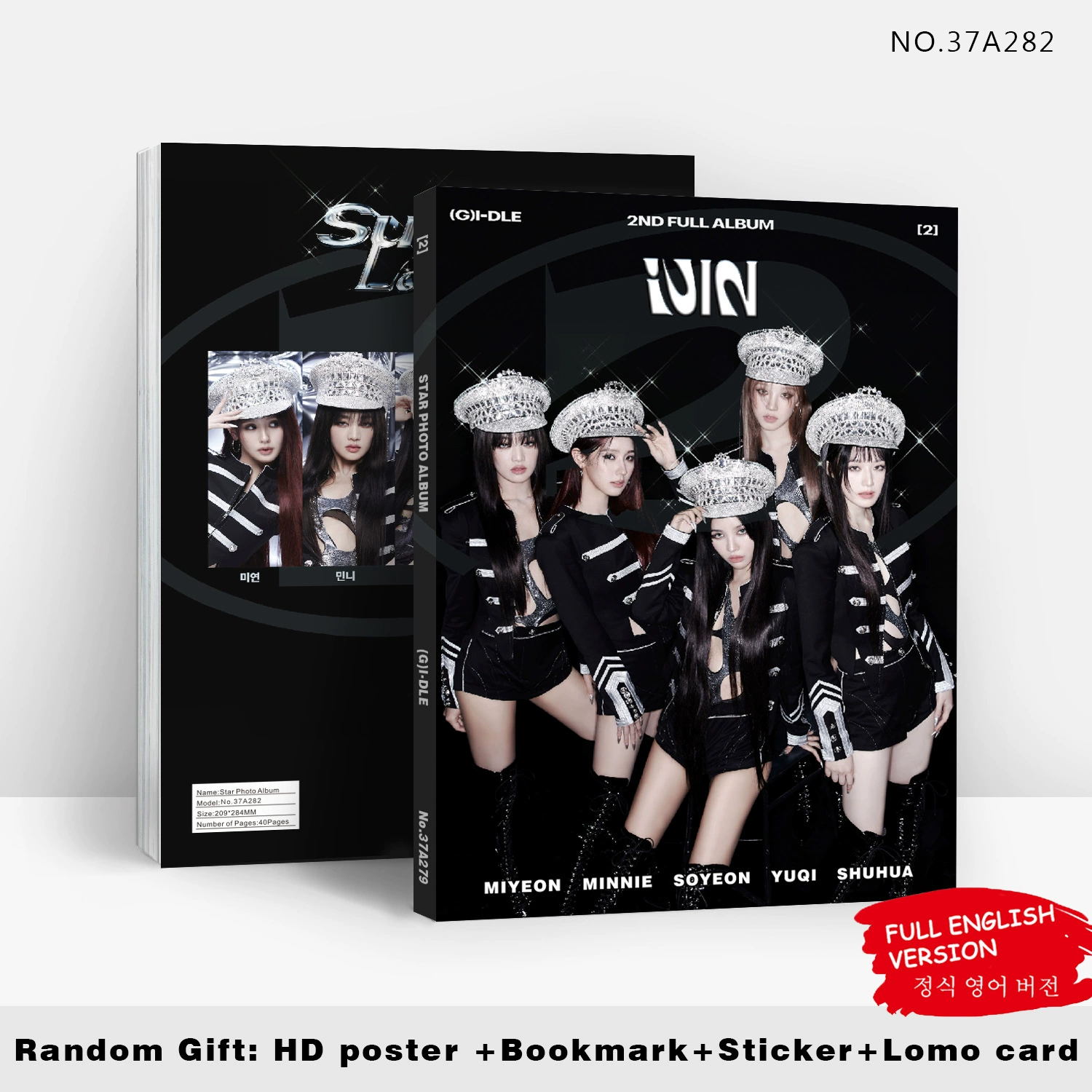 Фотоальбом GIDLE — 2-й полный альбом, полная англоязычная версия, включает подарки, 209×284 мм