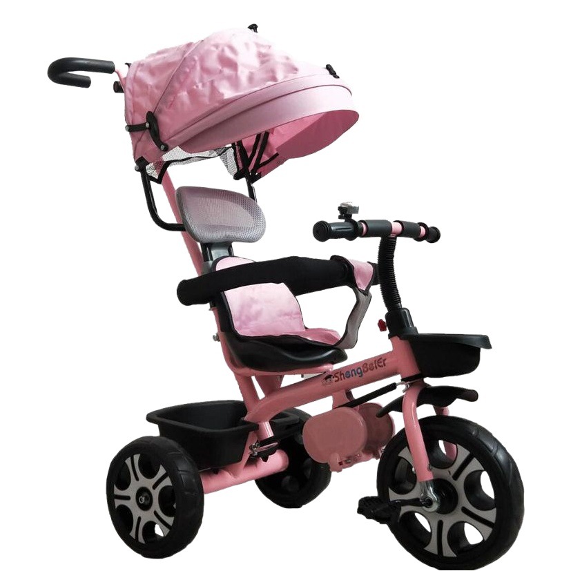 Accesorios del cochecito de los niños triciclo ampliado espuma mudo rueda plástico macho y hembra bebé mano empuje neumático la bicicleta