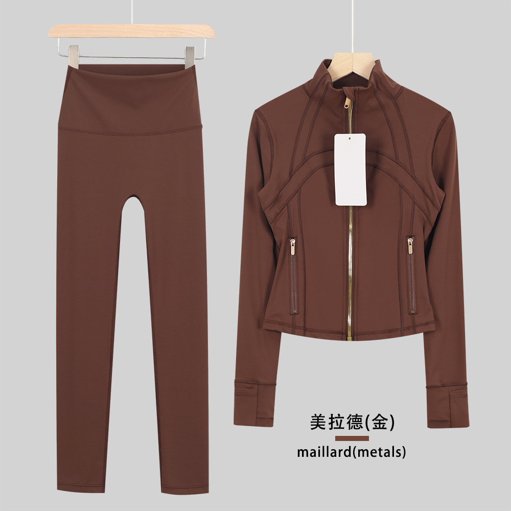 Lululacie chaqueta de cuello corto de nueve puntos chaqueta deportiva DF chaqueta chaqueta chaqueta de manga larga ropa de yoga de fitness para mujeres