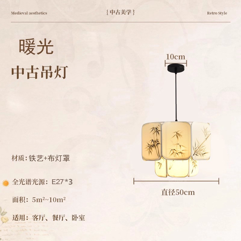 Diámetro 50cm - Luz caliente (tecnología) 3 cabezal de lámpara