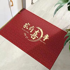 Modern Minimalist New Home Carpet Red Floor Mat Absorbent Pedestal Mat Bedroom Bedside Carpet Entrance Door Mat Dust Proof Pad