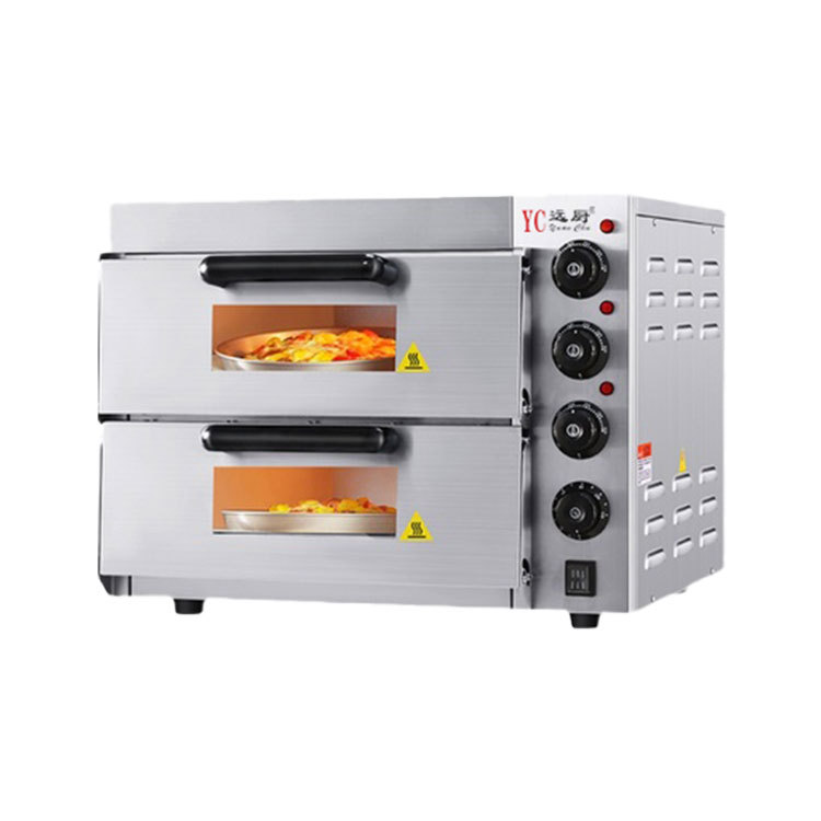 Horno eléctrico comercial de 120 l, horno para pizza de doble capa, equipo de horneado de gran capacidad
