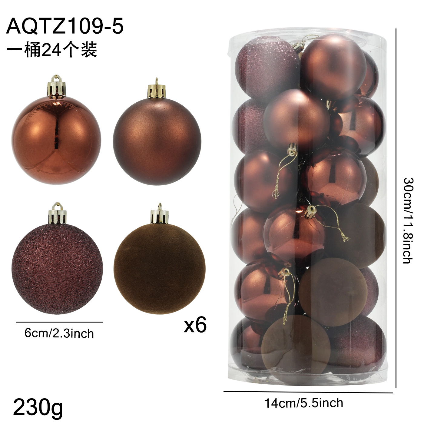 Bolas de Navidad de 6CM / 24