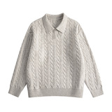 老钱风肌理感POLO领毛衣男复古cleanfit百搭休闲针织上衣,男装针织衫/毛衣,星座614, 老钱风肌理感POLO领毛衣男复古cleanfit百搭休闲针织上衣,男装针织衫/毛衣,星座614,