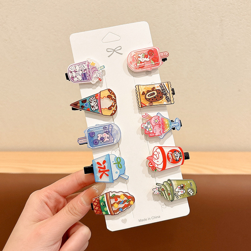 Horquilla para niños Clip de flequillo lateral para niña Clip de pico de pato para bebé Clip bb Accesorios para el cabello de alto valor Tombros de dopamina