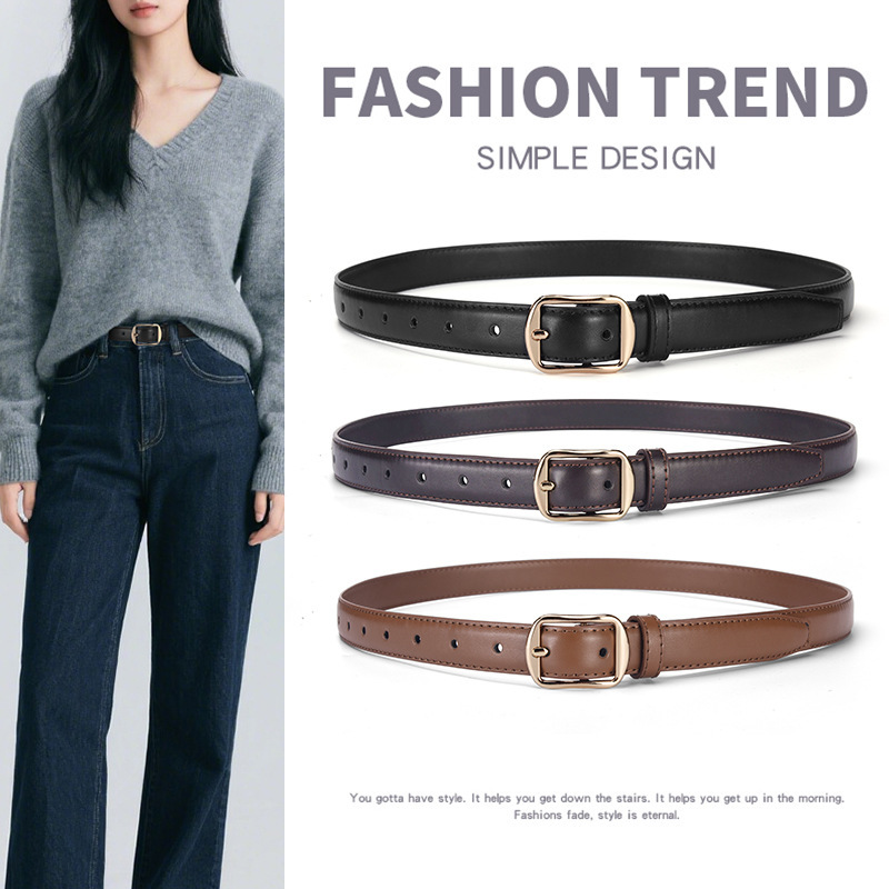 Versatile Belt for Women, New Pin Buckle Design, Simple Decoration, Suitable for Dresses, Fashionable Jeans Belt, Versatile Belt