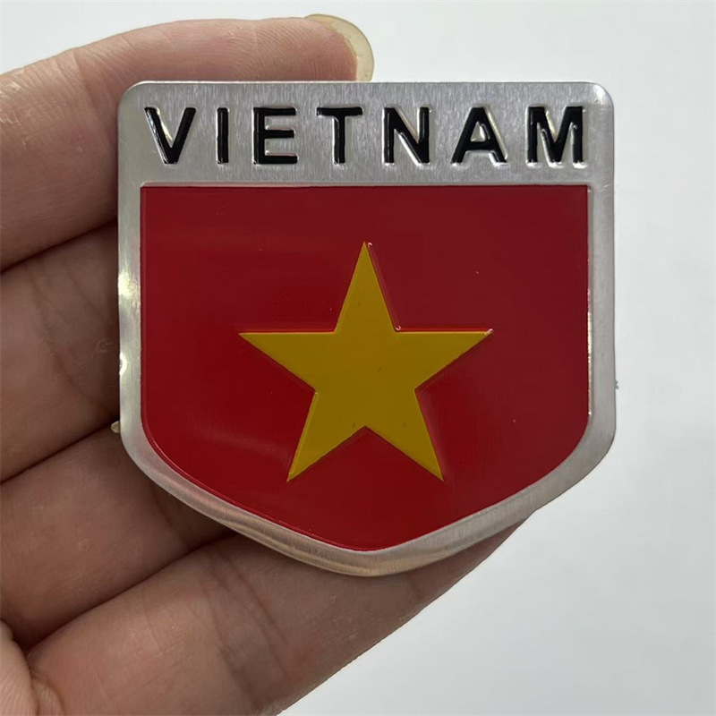 厂家现货批发车贴 金属铝合金国旗车贴 汽车改装装饰贴 车身贴标|undefined