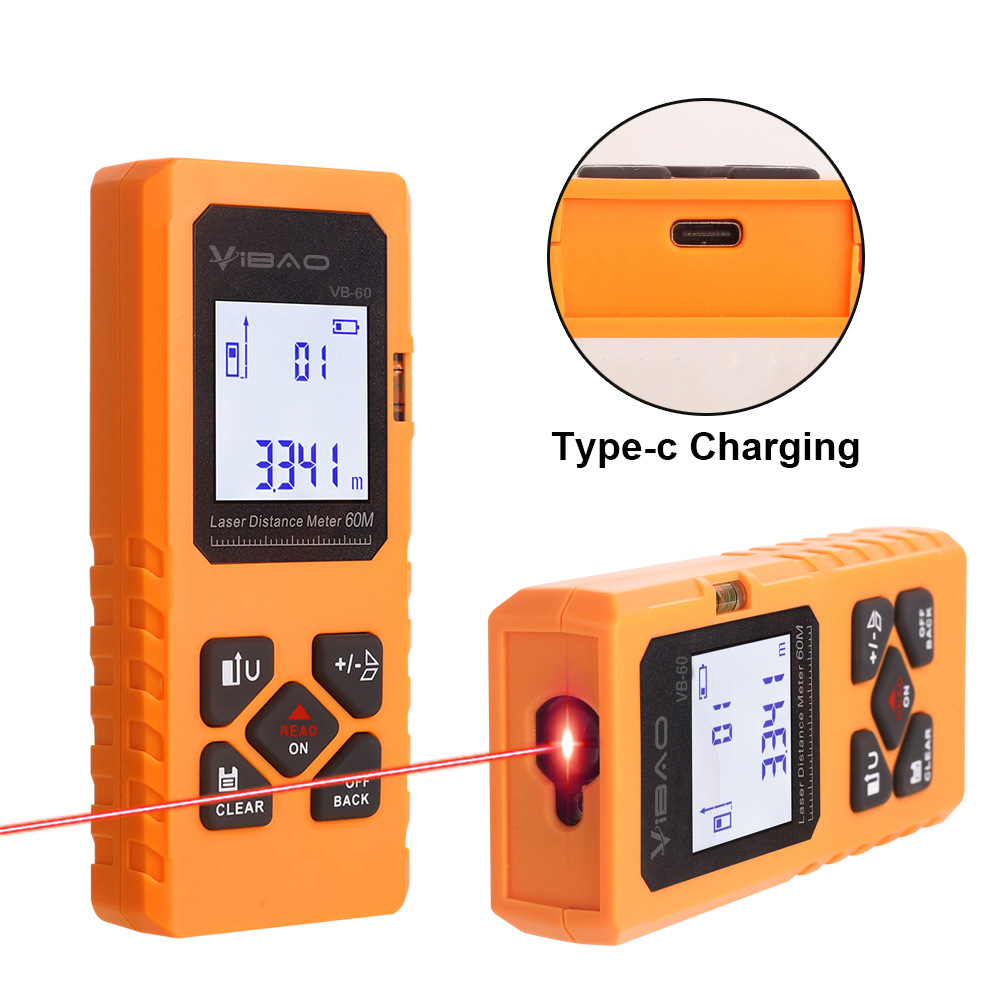 激光测距仪手持红外线电子尺量房仪40m/60米垂直水平测距私模跨境
