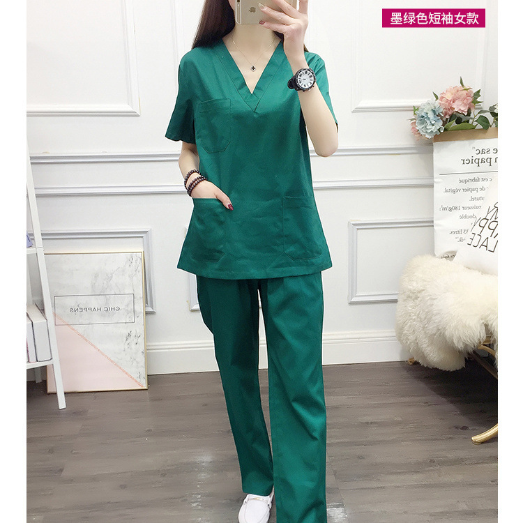 手洗い手術室手洗い服手術服半袖スーツ女性口腔医美容病院作業服|undefined