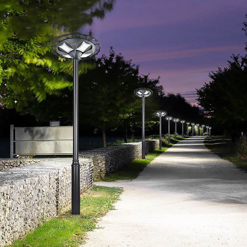 Lámpara de jardín solar al aire libre impermeable paisaje lámpara al aire libre Parque Villa OVNI lámpara iluminación Super brillante LED lámpara de calle
